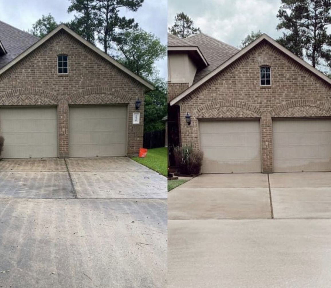 patio cleaning before after